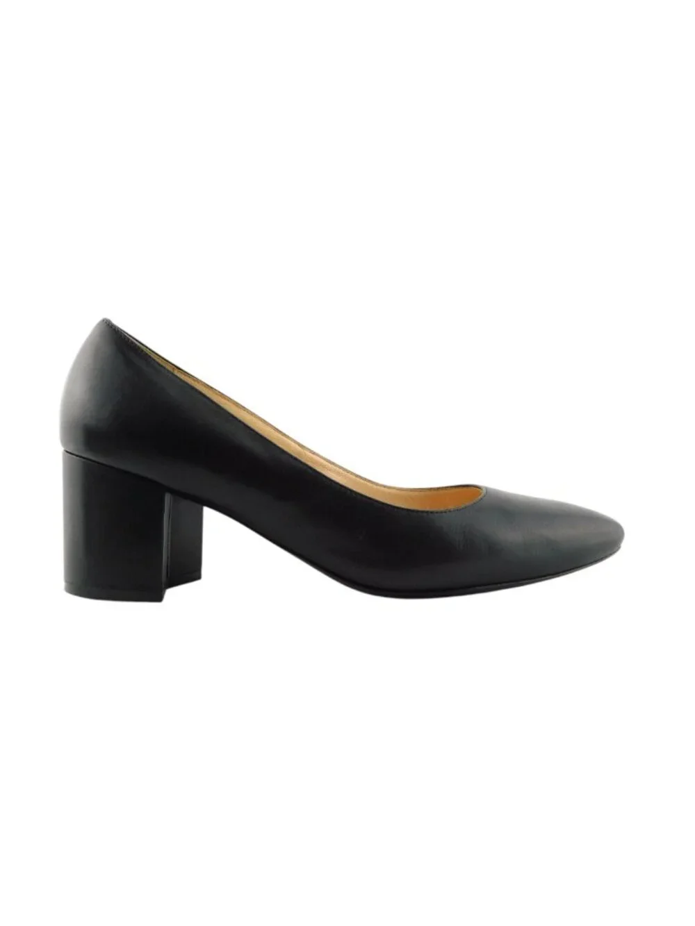 COLE HAAN Black Leather Block Heel Pumps 11